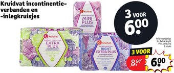 Kruidvat Kruidvat incontinentie verbanden en inlegkruisjes aanbieding
