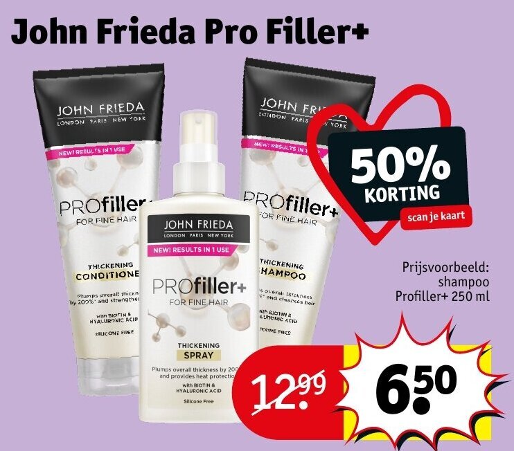 John Frieda Pro Filler+ promotie bij Kruidvat