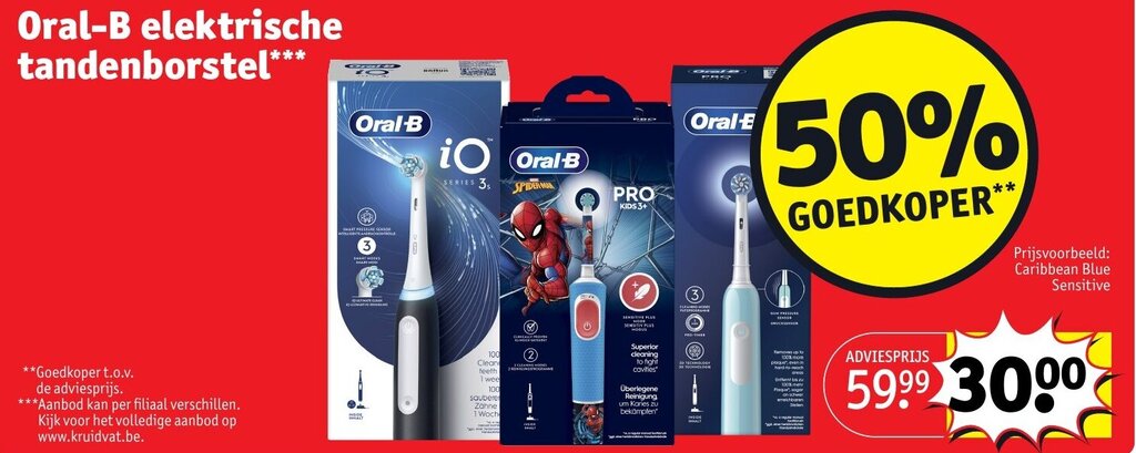 Kruidvat Oral-B elektrische tandenborstel aanbieding
