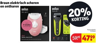 Kruidvat Braun elektrisch scheren en ontharen aanbieding