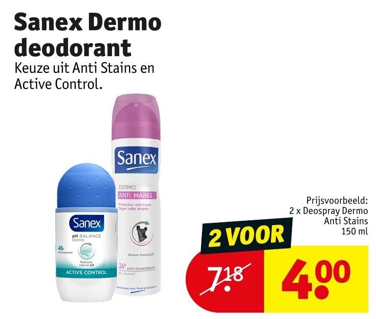 Sanex Dermo deodorant promotie bij Kruidvat