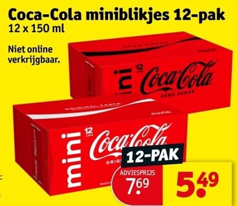 Kruidvat Coca-cola miniblikjes 12-pak aanbieding