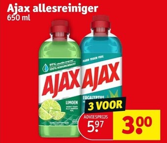 Kruidvat Ajax allesreiniger aanbieding