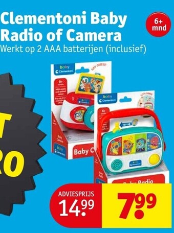 Kruidvat Clementoni baby radio of camera aanbieding