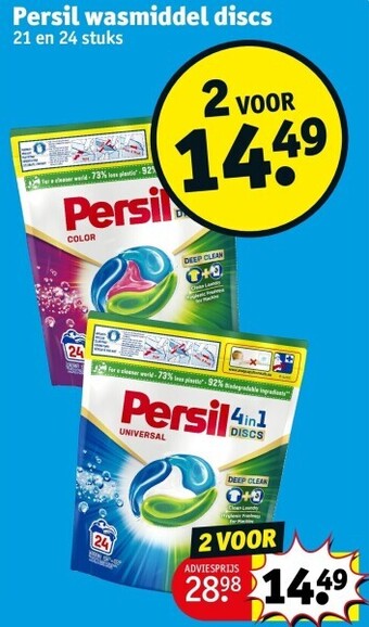 Kruidvat Persil wasmiddel discs aanbieding