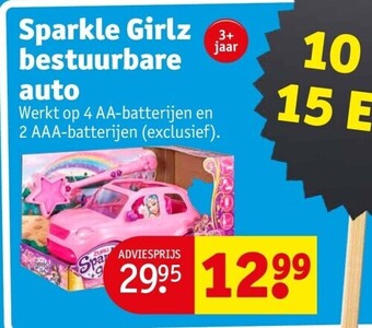Kruidvat Sparkle girlz bestuurbare auto aanbieding