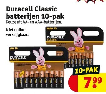 Kruidvat Duracell classic batterijen 10-pak aanbieding