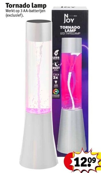 Kruidvat Tornado lamp aanbieding