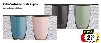 Kruidvat Villa volance mok 2-pak aanbieding