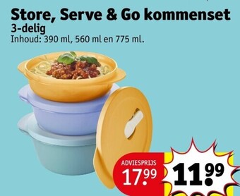 Kruidvat Store, serve & go kommenset aanbieding