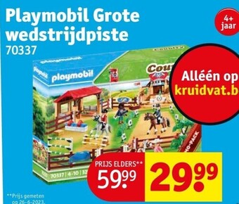 Kruidvat Playmobil grote wedstrijdpiste aanbieding