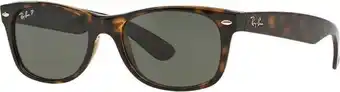 Bol.com Ray-ban rb2132 902/58 - zonnebril - new wayfarer (classic) - tortoise/green - polarized - 58mm aanbieding
