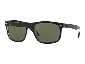 Bol.com Ray-ban rb4226 60529a - zonnebril - zwart op transparant / groen klassiek g-15 - gepolariseerd - 56mm aanbieding
