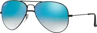 Bol.com Ray-ban rb3025 002/4o - aviator (flash) - zonnebril - zwart / blauw gradiënt flash - 55mm aanbieding