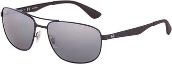 Bol.com Ray-ban rb3528 006/82 - zonnebril - zwart / zilver spiegel - gepolariseerd - 61mm aanbieding