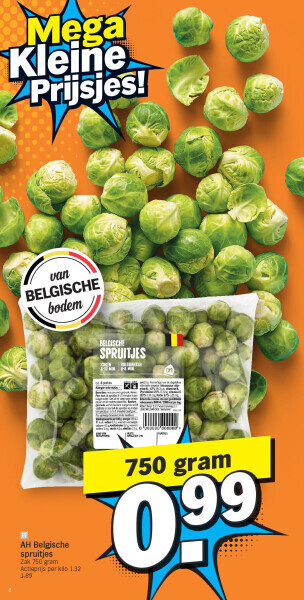 Albert Heijn Ah belgische spruitjes aanbieding
