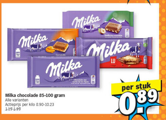 Milka chocolade 85-100 gram