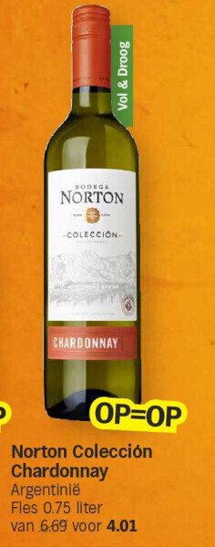 Albert Heijn Norton colección chardonnay aanbieding