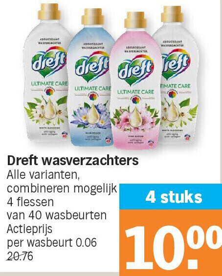 Albert Heijn Dreft wasverzachters aanbieding