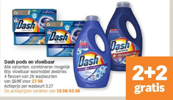 Albert Heijn Dash pods en vloeibaar aanbieding
