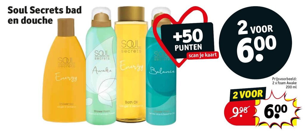 Kruidvat Soul Secrets bad en douche aanbieding