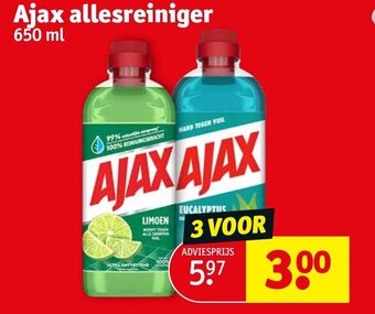 Kruidvat Ajax allesreiniger aanbieding