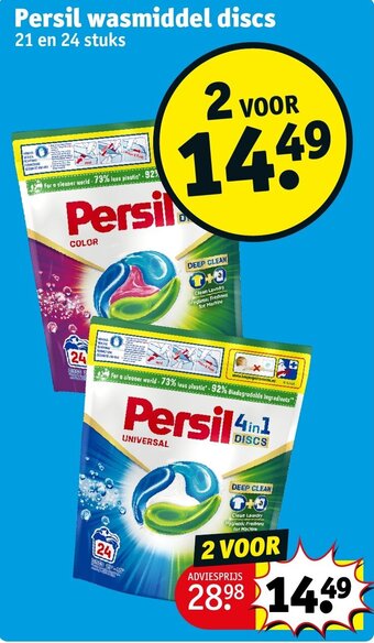 Kruidvat Persil wasmiddel discs aanbieding