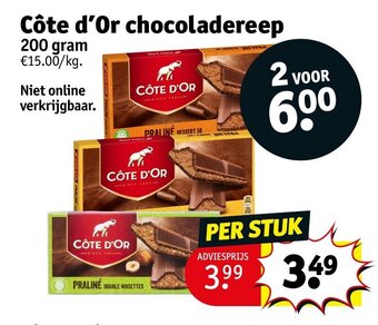 Kruidvat Côte d'Or chocoladereep aanbieding
