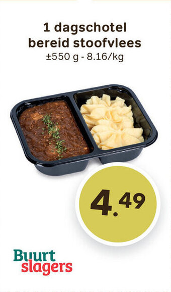 Bon Ap Dagschotel bereid stoofvlees aanbieding