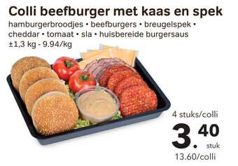 Bon Ap Colli beefburger met kaas en spek aanbieding