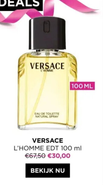 ICI PARIS XL VERSACE L'HOMME 100 ml aanbieding