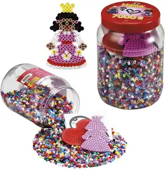 Bol.com Hama strijkkralen set in pot 7000 stuks roze aanbieding
