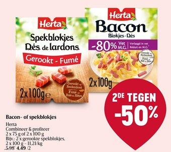 Delhaize Herta Bacon- of spekblokjes aanbieding