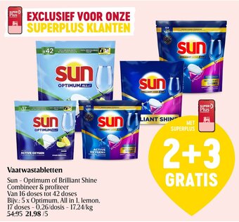 Sun - Optimum of Brilliant Shine Vaatwastabletten