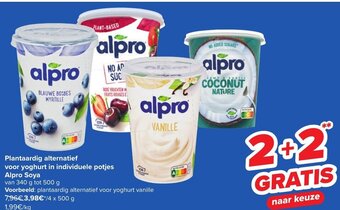 Carrefour Market Alpro Soya Plantaardig alternatief voor yoghurt in individuele potjes aanbieding