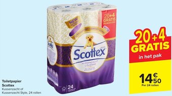 Scottex Toiletpapier Kussenzacht of Kussenzacht Style, 24 rollen