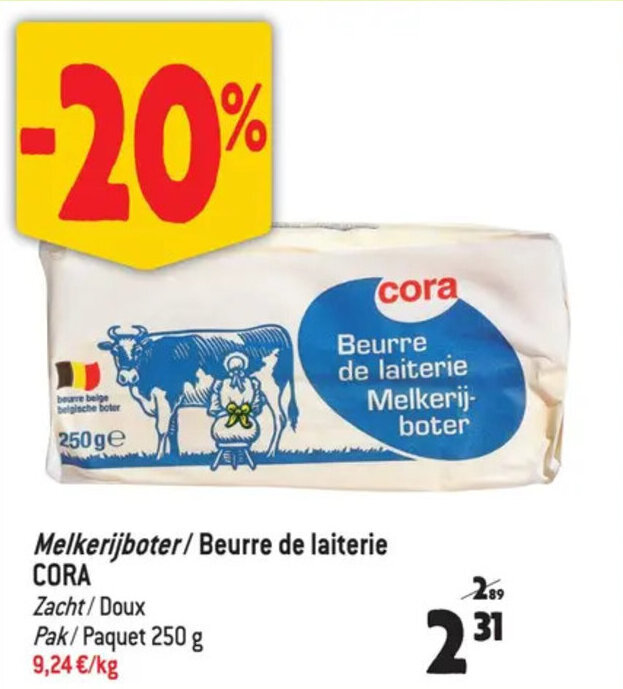 Match Melkerijboter Cora Zacht 250g aanbieding