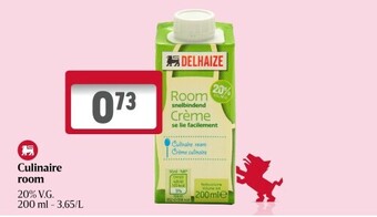 Delhaize Culinaire room aanbieding