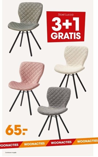 Kwantum Stoel lucca aanbieding
