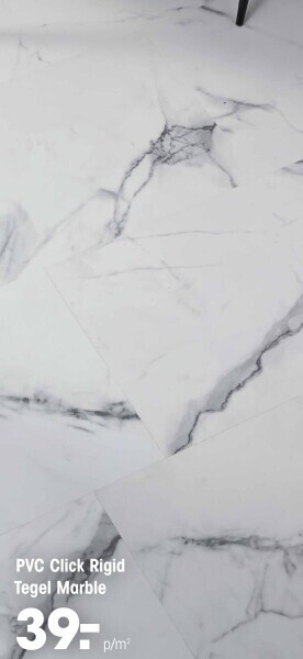 Kwantum Pvc click rigid tegel marble aanbieding