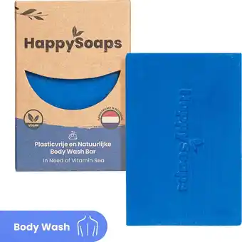 Bol.com Happysoaps body wash bar - in need of vitamin sea - een vleugje zon, zee & stand - 100% plasticvrij, vegan & diervriendelijk aanbieding