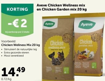 AVEVE Aveve Chicken Wellness mix en Chicken Garden mix 20 kg aanbieding