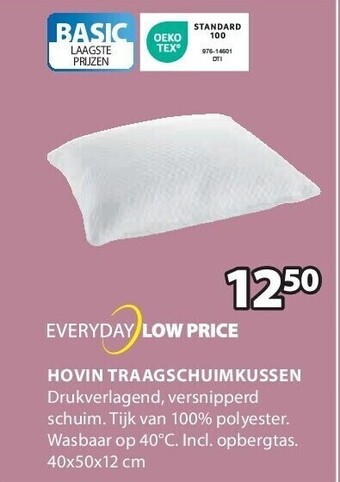Jysk Hovin traagschuimkussen aanbieding