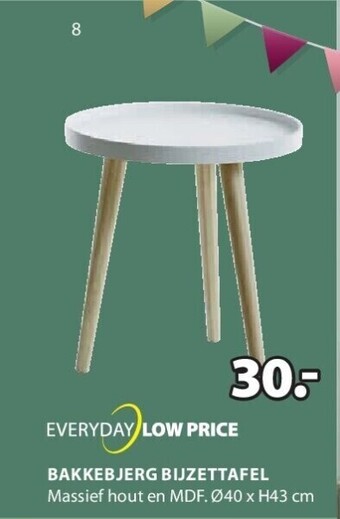 Jysk Bakkebjerg bijzettafel aanbieding