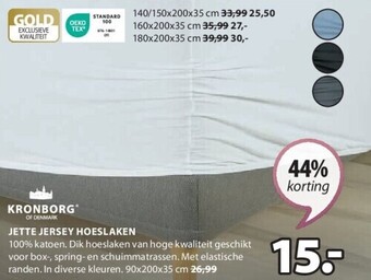 Jysk Jette jersey hoeslaken aanbieding