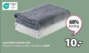 Jysk Hagtorn fleeceplaid aanbieding