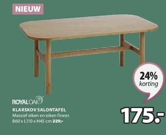 Jysk Klarskov salontafel aanbieding