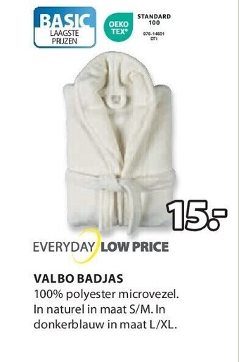 Jysk Valbo badjas aanbieding