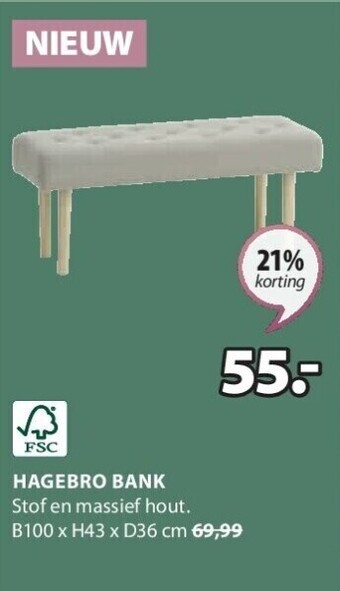 Jysk Hagebro bank aanbieding