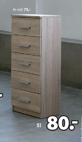 Jysk Tapdrup serie commode : b41 x h108 x d35 cm aanbieding